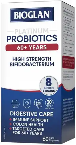 healthylife Bioglan Platinum Probiotics 60+ Years 60 Capsules offer