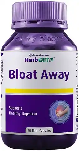 healthylife Henry Blooms HerbGut + Bloat Away 60 Capsules offer