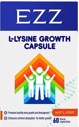 healthylife EZZ L-Lysine Growth Capsules 60 Capsules offer