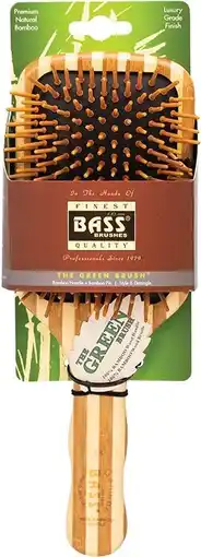 healthylife Bass Brushes Bamboo Hair Brush Large Square Paddle offer