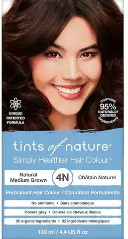 healthylife Tints of Nature 4N Natural Medium Brown Permanent Hair Colour offer