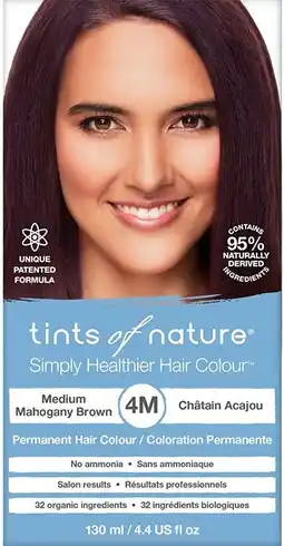 healthylife Tints of Nature 4M Medium Mahogany Brown Permanent Hair Colour offer