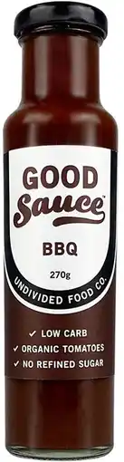 healthylife Undivided Food Co Good Sauce BBQ offer