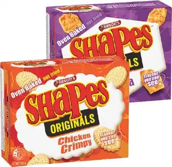 IGA Arnott’s Shapes 120‑190g Selected Varieties offer