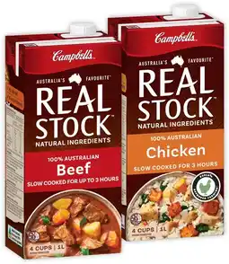 IGA Campbell’s Real Stock Selected Varieties offer