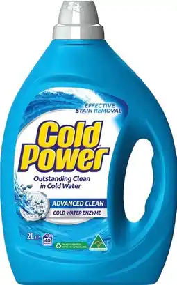 IGA Cold Power Laundry Liquid 2 Litre, Powder 2kg or Capsules 29 Pack Selected Varieties offer