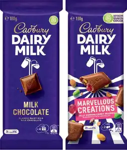 IGA Cadbury Chocolate Block 150‑190g Selected Varieties offer