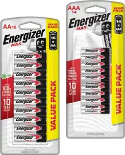 IGA Energizer Max AA 16 Pack or AAA 14 Pack Batteries offer