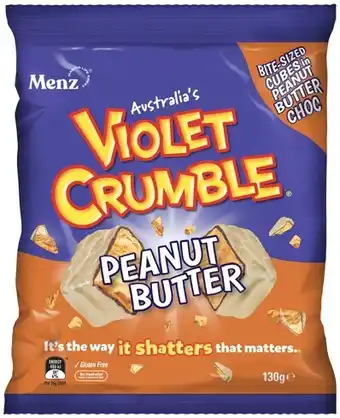 IGA Violet Crumble Share‑150g Selected Varieties offer