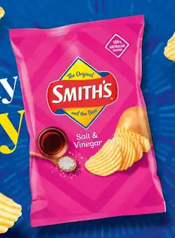 IGA Smith’s Crinkle Cut Chips, Doritos Corn Chips or Twisties 45g Selected Varieties offer