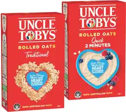 IGA Uncle Tobys Traditional or Quick Rolled Oats 1kg offer