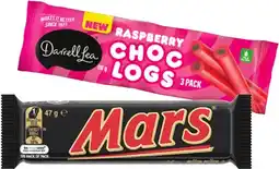IGA Mars Medium Bars 35‑50g or Darrell Lea Choc Logs 3 Pack Selected Varieties offer