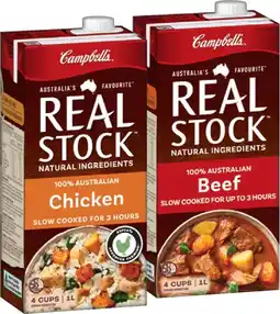 IGA Campbell’s Real Stock Selected Varieties offer