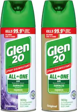 IGA Glen 20 Disinfectant Spray Selected Varieties offer