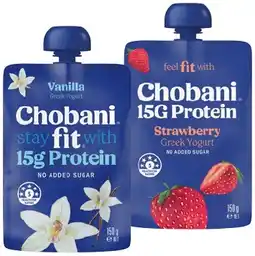 IGA Chobani Fit Greek Yogurt Pouch 150g or Gippsland Dairy Yogurt 160g Selected Varieties offer