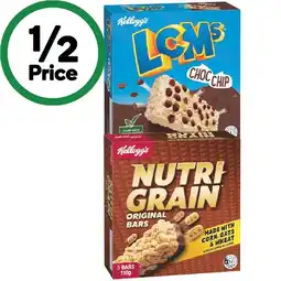 Woolworths Kellogg’s LCMs 100-110g Pk 5 or Nutri-Grain Bars 110g Pk 5 offer