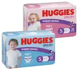 IGA Huggies Ultra Dry Nappy Pants 24‑36 Pack Selected Varieties offer