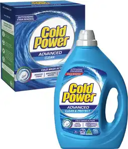 Coles Cold Power Laundry Liquid 2 Litre or Powder 2kg offer