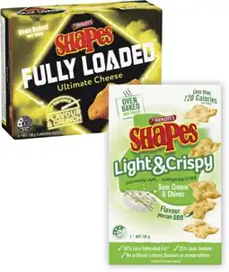 Coles Arnott's Fully Loaded or Light & Crispy Shapes 120g-130g offer