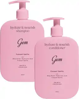 Coles Gem Shampoo or Conditioner 350mL offer