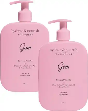 Coles Gem Shampoo or Conditioner 350mL offer