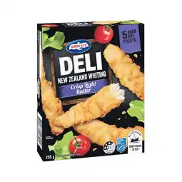 Woolworths Birds Eye Deli Fish or Snacking Varieties 225-250g offer