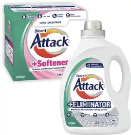 Coles Biozet Attack Plus Laundry Liquid 2 Litre or Powder 2kg offer