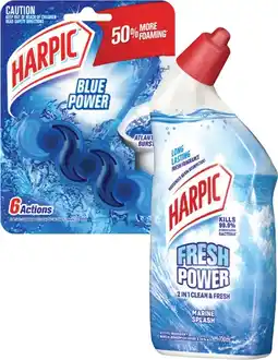 Coles Harpic Fresh Power Liquid 700mL or In The Bowl Toilet Cleaner 39g offer