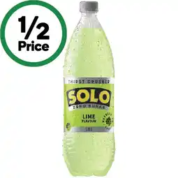 Woolworths Solo Zero Sugar Lime Soft Drink offer