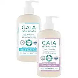 Woolworths Gaia Baby Hair & Body Wash or Sleeptime Wash 500ml offer