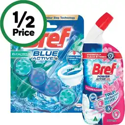 Woolworths Bref Active Toilet Rim Block 50g or Bref Power Active Toilet Gel 700ml offer