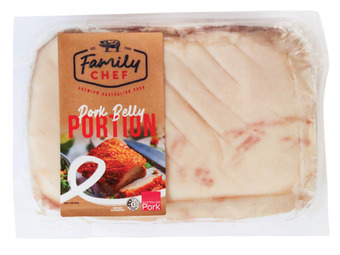 Foodland Family chef pork belly portion rind-on offer