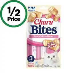 Woolworths Churu Sprinkles or Bites Cat Treats Pk 3 x 10g offer