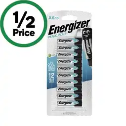 Woolworths Energizer Max Plus Batteries AA or AAA Pk 16 offer