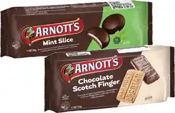 Coles Arnott's Mint Slice or Chocolate Scotch Finger Biscuits 200g-250g offer