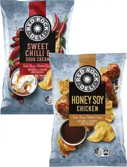 Coles Red Rock Deli Potato Chips-165g offer