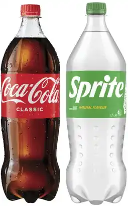 Coles Coca-Cola, Fanta or Sprite Soft Drink 1.25 Litre offer