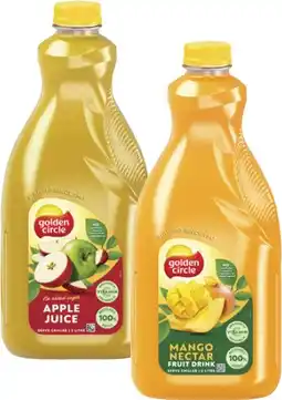 Coles Golden Circle Mango Nectar or Apple Juice 2 Litre offer