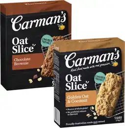 Coles Carman's Oat Slices offer