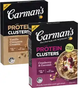 Coles Carman's Protein Clusters offer