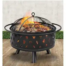 Woolworths Grillz Fire Pit BBQ Grill 82cm offer