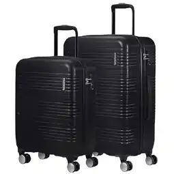 Woolworths American Tourister Summerville Spinner Hard Case 2 Piece Luggage Set Black offer