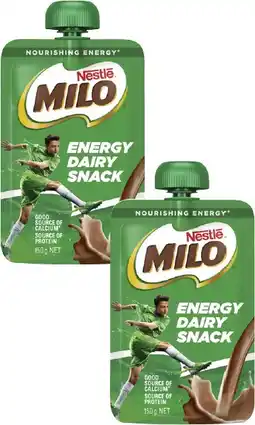Coles Nestlé Milo Energy Dairy Snack Pouch offer