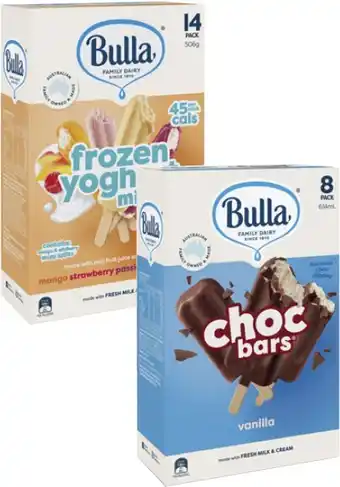 Coles Bulla Frozen Dessert Sticks-14 Pack 472mL-750mL offer
