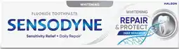 Coles Sensodyne Repair & Protect Whitening or Cool Mint Toothpaste 100g offer