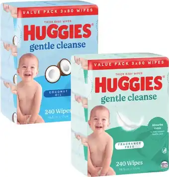 Coles Huggies Baby Wipes-240 Pack offer