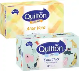Coles Quilton 3-Ply Facial Tissues-110 Pack offer