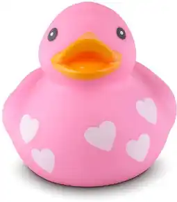 Toymate Quacklings Pink Heart Rubber Duck offer