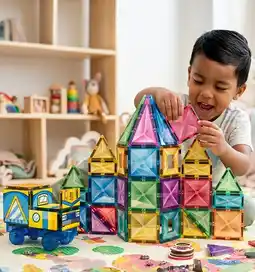 Toymate Wondermags Magnetic Tiles Train Set 120pcs offer