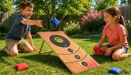 Toymate Backyard Blitz Wooden Cornhole Toss Game offer